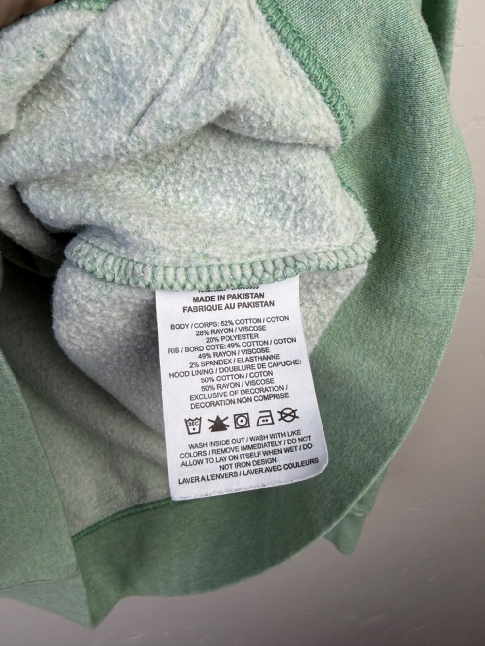 Nike Mint Green Funnel Neck Hoodie Athleisure Soft Girl Loungecore Cozy Size M - Picture 5 of 5